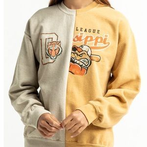 Altered UO BDG Stitched Together Crewneck Sweatshirt